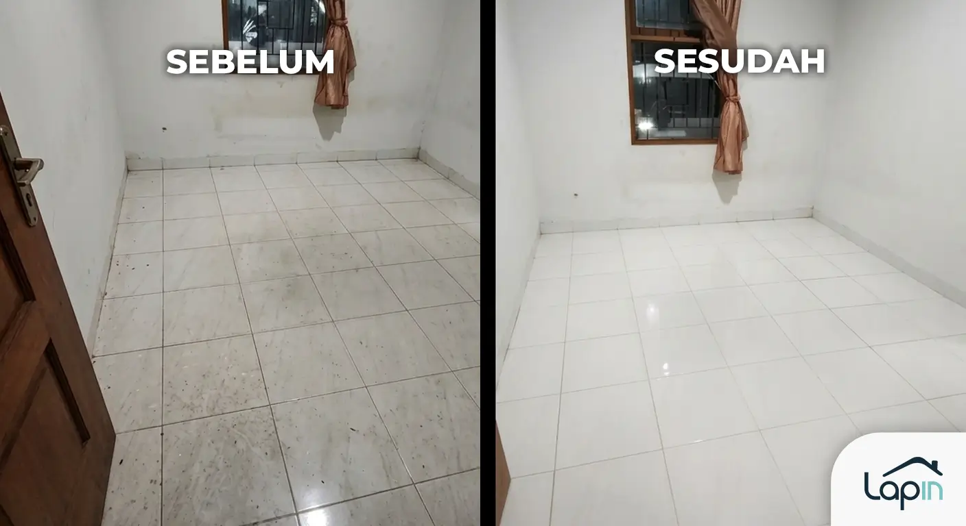 Hasil pekerjaan general cleaning Lapin