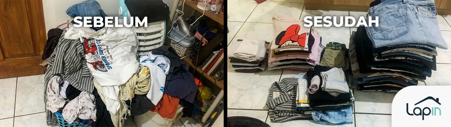 Hasil pekerjaan cleaner Lapin